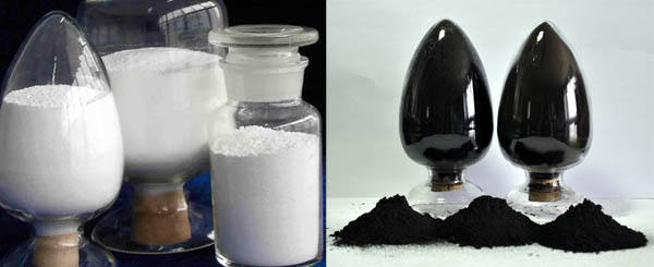 白炭黑與炭黑成品對(duì)比